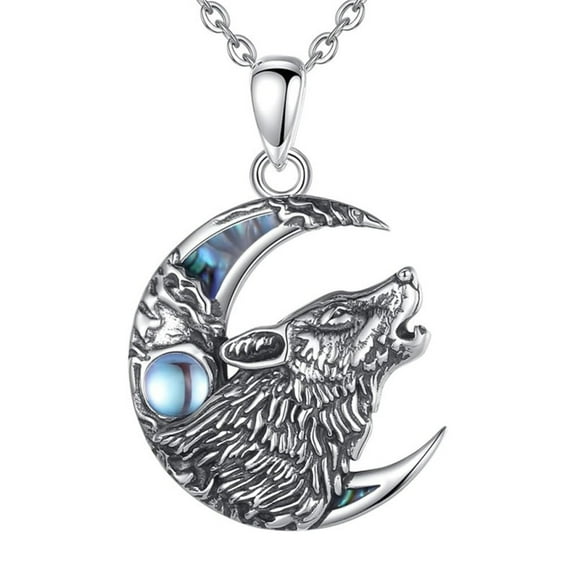 BKBP Dark Wind Wolf Moon Pendant Fashion Necklace New Retro Design Sense Gothic Necklace