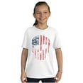 thumbnail image 3 of Cute Distressed American Flag Skull Girls Kids T Shirt Tees Teen Brisco Brands X, 3 of 6