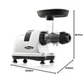thumbnail image 2 of Omega J8006HDS Nutrition Center Quiet Dual-Stage Slow Speed Masticating Juicer Makes Fruit and Vegetable Juice at 80 Revolutions per Minute High Juice Yield Adjustable Dial, 200-Watt, Silv, 2 of 11