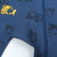 thumbnail image 4 of PINQI 2025 Outfits for Baby Boys Girls Fashion Zipper Sleep Play Pajamas Romper Jumpsuit Print Clothing Cotton Romper Zip Front Outfits(Blue-a,2-3 Years), 4 of 9