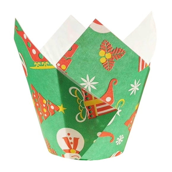 CHRISTMAS CUPS STD TULIP GREEN 200 PC