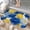 Blue and Yellow, variant on 1pc Deep Well in Clear Water Absorbent Non-Slip Bathroom Thickened Flannel Rug Decor,Soft,Quick Drying,Suitable For Indoor/outdoor Use,Bathrooms,Bedrooms,Kitchens,Terrace,Laundry Rooms,16"x24"
