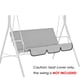 thumbnail image 1 of Funda para silla de columpio Silla de columpio de jardín al aire libre Funda de asiento protectora impermeable a prueba de polvo, Gris Inevent HA005111-02, 1 of 6