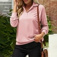 thumbnail image 2 of DianGeFu Ladies Long Sleeve Blouses Fashion ,Women's Personality Cute Print Loose Round Neck Casual Short Long Sleeve Sweatshirts,Pink,M, 2 of 6