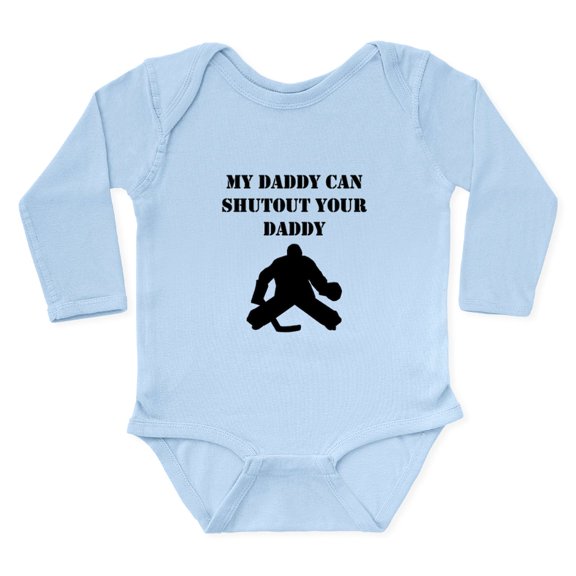 CafePress - My Daddy Can Shutout Your Daddy Body Suit - Long Sleeve Cotton Baby Bodysuit
