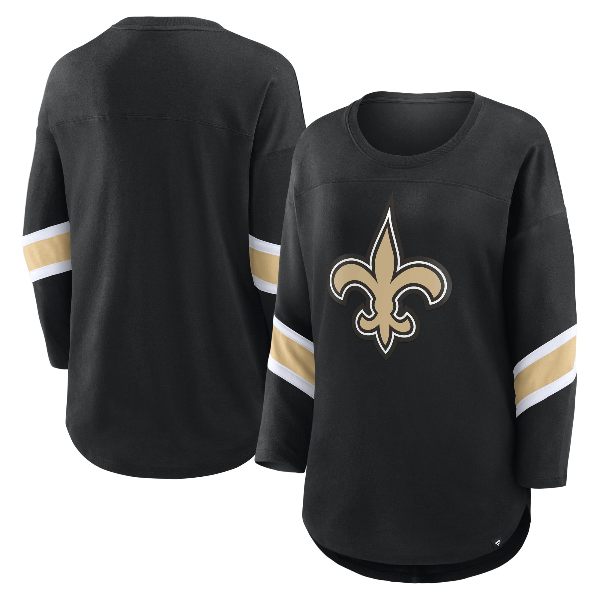 Women's Fanatics Black New Orleans Saints Redzone 3/4-Sleeve T-Shirt