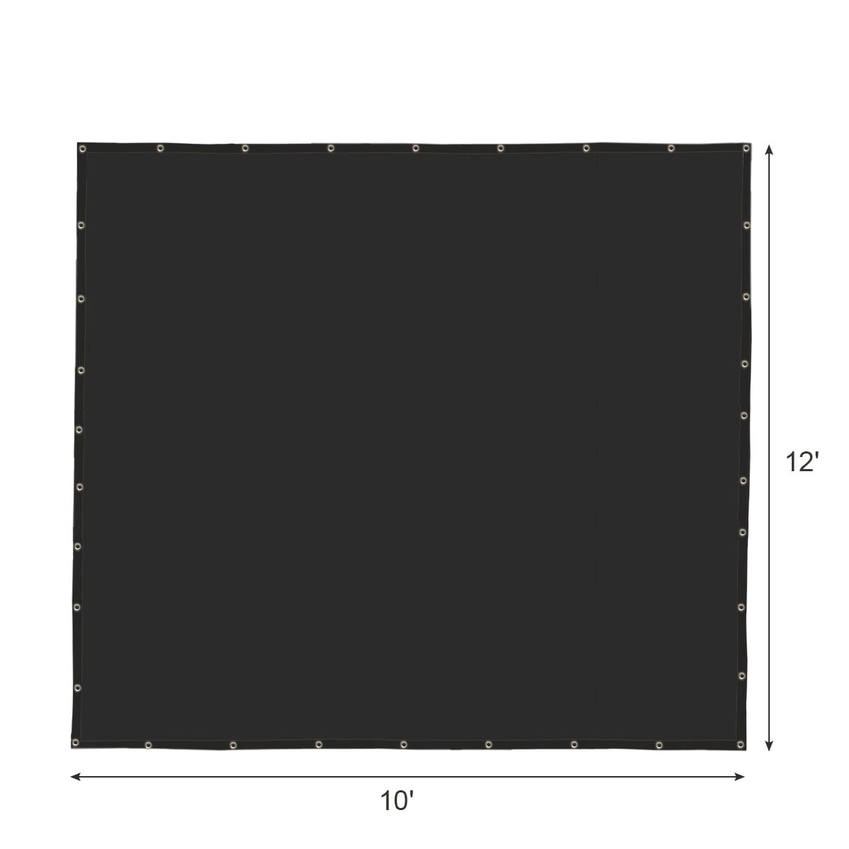 Agfabric 40% Sunblock Shade Cloth with Grommets for Garden Patio 12’ X 10’, Black