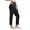 Black, variant on Women's Petite Casual Pants with 3 Pockets 25" Ankle Golf Travel Pant Pull On Stretchy 7/8 Work Slacks Black L