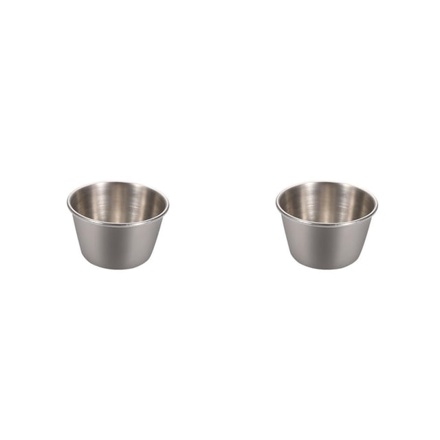Taza de salsa para mojar Billuyoard acero inoxidable 304 4oz Pequeña 2Conjunto