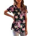 thumbnail image 2 of a.Jesdani Women's Plus Size Tunic Tops Short Sleeve V Neck Casual Henley Shirts m-4x, 2 of 7
