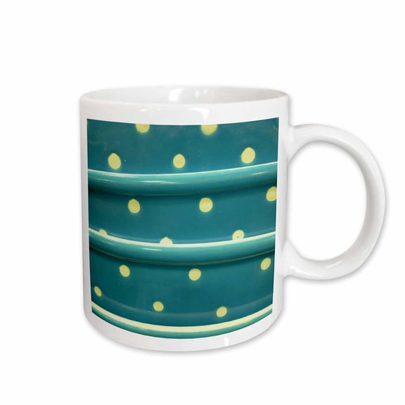 3drose, Turquoise with Dots, 11oz Mug