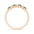 thumbnail image 2 of ANGARA Natural Half Eternity Seven Stone Emerald and Diamond Wedding Ring in 14K Rose Gold for Women (Size-2.5mm) | May Birthstone, Anniversary, Jewelry Gift for Women | Natural Emerald Ring, 2 of 9