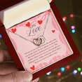 thumbnail image 6 of To My Love Interlocking Heart Necklace Gift, Valentines day, Birthday, Anniversary Gift for Wife, Girlfriend, Partner, From Husband, Boyfriend, 6 of 8