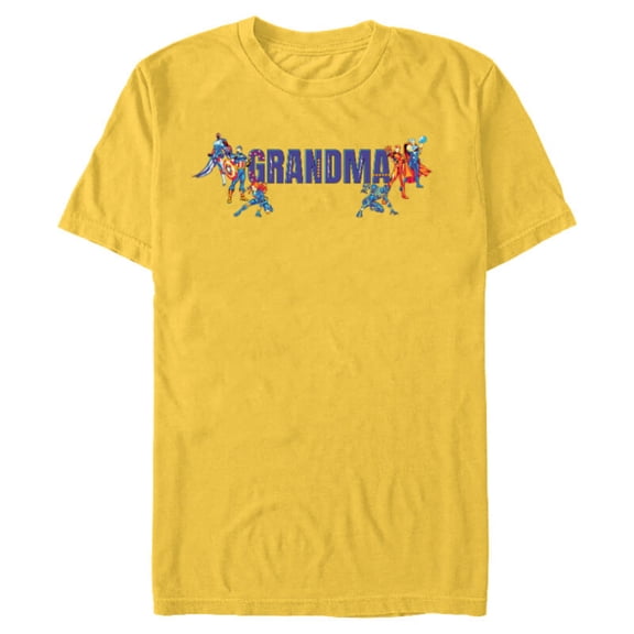Marvel Super Heroes Avengers Family Vacation Trip Grandma - Short Sleeve Blended T-Shirt for Adults - Customized-Yellow