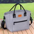 thumbnail image 2 of Strong Warm Meal Bag With Multiple Compartments Impermeable Building Ergonomic Shoulder Belt For Travel Workout Excursions Gray, 2 of 4