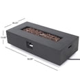 thumbnail image 2 of 50000 BTU Outdoor Rectangle MgO Propane Fire Pit Table with Tank Holder - Dark Gray, 2 of 7