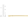 thumbnail image 3 of Floreo 10k Yellow Gold 2mm Round Solid Franco Chain Necklace 16 Inch, 3 of 3