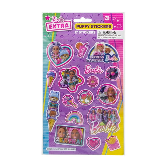 12 Pack- Barbie 17 pc Puffy Stickers