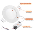 thumbnail image 2 of DELight 10 Pack 3 Inch LED Recessed Light Ultra-thin Ceiling Light Panel 6000-6500K Cool White 240LM Canless Wafer Downlight 3W Daylight, 2 of 11
