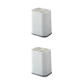 thumbnail image 4 of Yuarrent Caja de soporte de almacenamiento de palillos, tenedor, cucharas, espátula, organizador de encimera, drenaje, baño moderno, estante blanco 2Conjunto, 4 of 6