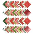 thumbnail image 2 of Soimoi Christmas Print&nbsp;Precut 5-inch Cotton&nbsp;Fabric&nbsp;Quilting&nbsp;Squares&nbsp;Charm Pack DIY Patchwork Sewing Craft- Red & Green, 2 of 7