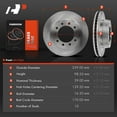 thumbnail image 5 of A-Premium 14.53 inch (369mm) Front Vented Disc Brake Rotors Compatible with Select Ford Models - F-350 Super Duty, F-450 Super Duty, F-550 Super Duty, 2005-2016, 2-PC Set, 5 of 8