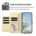 thumbnail image 3 of Case For iPhone 14 Pro Max Butterfly Flower Multi-card Holder Zipper Wallet With Lanyard Magnetic Clasp Flip Stand Leather Phone Case,Yellow,For iPhone 14 Pro Max, 3 of 9