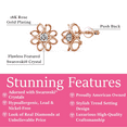 thumbnail image 3 of Cate & Chloe Alexis 18k Rose Gold Plated Flower Stud Earrings with Swarovski Crystals for Women, 3 of 9