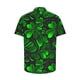 thumbnail image 5 of Ceisia Men's St. Patrick's Day Fluorescent Shamrock Print Stretch Short Sleeve Shirt Black XXXXL Gifts, 5 of 5