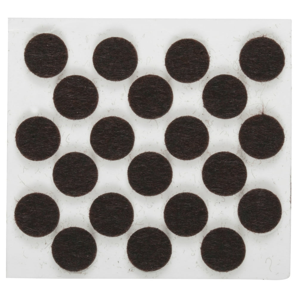 (10 Pack) 3/8" Self Stick Felt or Décor Bumper Pads Brown, 105
