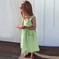thumbnail image 2 of adviicd Robe pour Tout-Petits Filles une Épaule Robes de Printemps Mignonne Robe de Demoiselle d'Honneur Verte,110, 2 of 5