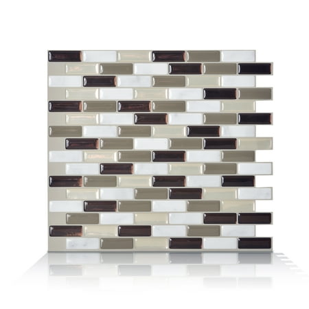 Smart Tiles 10.20 in x 9.10 in Peel and Stick Self-Adhesive Mosaic Backsplash Wall Tile - Murano Stone