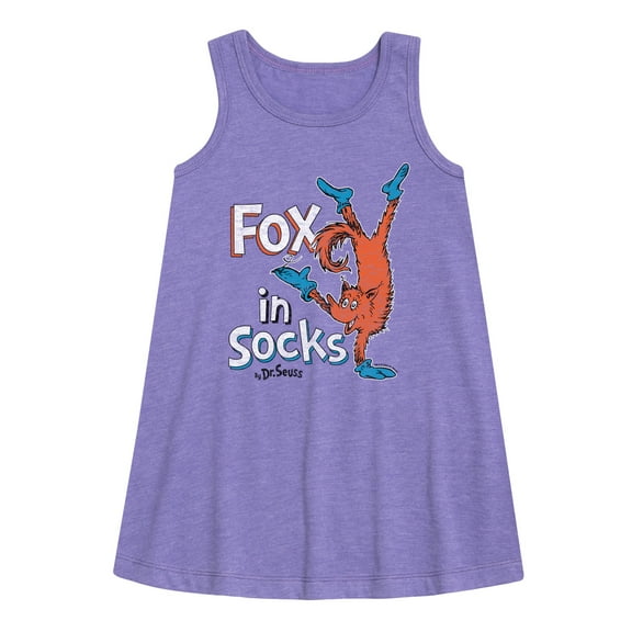 Fox In Sox Book Cover - Girls Aline Dress