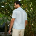 thumbnail image 6 of Duo-Striped Relaxed Polo T-Shirt, 6 of 8