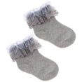 thumbnail image 5 of harmtty Newborn Baby Girl Breathable Cotton Elastic Princess Lace Socks,White S, 5 of 8