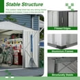 thumbnail image 3 of Outdoor Waterproof Garden Tool Storage Sheds with Metal Foundation with Floor Frame, Tool Shed with Lockable Hinged Doors & Air Vents, Storage House Waterproof for Backyard, Lawn, 3 of 12