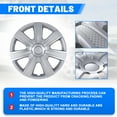 thumbnail image 4 of 4PCS Set 16" Universal Hubcaps,Wheel Rim Cover Replacement,Snap On Car Truck SUV,ABS&PC Material,Silver, 4 of 7