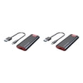 thumbnail image 1 of Moyic M.2 NVME SSD Recinto aluminio USB3.1 Gen2 HDD Box Portátil Ligero USB-C adaptador externo Negro con Cable de CA 2Conjunto, 1 of 1
