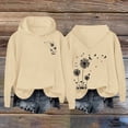 thumbnail image 2 of BODOAO Hoodies for Women Oversized Sweatshirts Women's Autumn Winter Dandelion Print Loose Casual Sweatshirt Fall Fashion Outfits 2025 Casual Sweaters Tops Workout Winter Clothes Beige L, 2 of 4