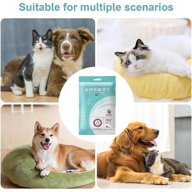 Pet Grooming Gloves for Dogs - Nourishing Fur Mitts, Deodorizing Hair Cleaning Gloves, Smudge-Free Rinse