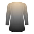 thumbnail image 5 of tklpehg Fall Clothes for Women 2025 V-Neck Mid-length Tops 3/4 Sleeve Tops Comfortable Fall Clothes Solid Color Going Out Tops Womens Clothes Leisure Blouses Pullover Wine XL, 5 of 5