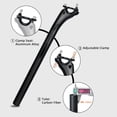 thumbnail image 3 of Lightweight Bike Seat Post Carbon Fiber Seatpost Adjustable Bicycle Seat, 3 of 8