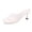 White, variant on Women's Clear Square Open Toe High Heel Sandals Fashion Slip On Backless Crystal Stiletto Heel Slide Sandals Sexy Wedding Party Prom Dress Shoes