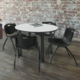 thumbnail image 2 of Regency Kee Small 30 in. Round Breakroom Table- White Top, Black Mobile Legs, 2 of 8