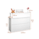 thumbnail image 3 of Escritorio de Recepción Moderno Blanco Mostrador Pequeño con Cajón para Oficina y Sala de Espera Perfecto para Recepcionistas y Pagos 120 * 102 * 45cm, 3 of 4