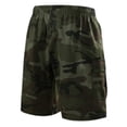 thumbnail image 4 of Men's Cargo Shorts Multi Pocket Elastic Waistband Short Pants Drawstring Ripstop Straight Leg Cargo Shorts Outdoor Casual Workout Lightweight Bottom,Camouflage Green L, 4 of 4