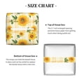 thumbnail image 5 of Sikiie Yellow White Plaid Sunflower Leather Tissue Box Cover Square, tissue box holder, Tissue Box with Bottom Belt-5.2”x5.2”x5.2”, 5 of 7