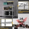 thumbnail image 6 of M MZG 3 Tiers Metal Shelf Dimensions: 26.5"W x 11.8"D x 31.5"H Storage Shelving Unit, Silver, 6 of 7