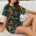 thumbnail image 6 of Bingfone Off-Road Vehicle Print Pajamas Sets for Women Soft Short-Sleeved Pjs with Lounge Shorts Two Piece Sleepwear, 6 of 8