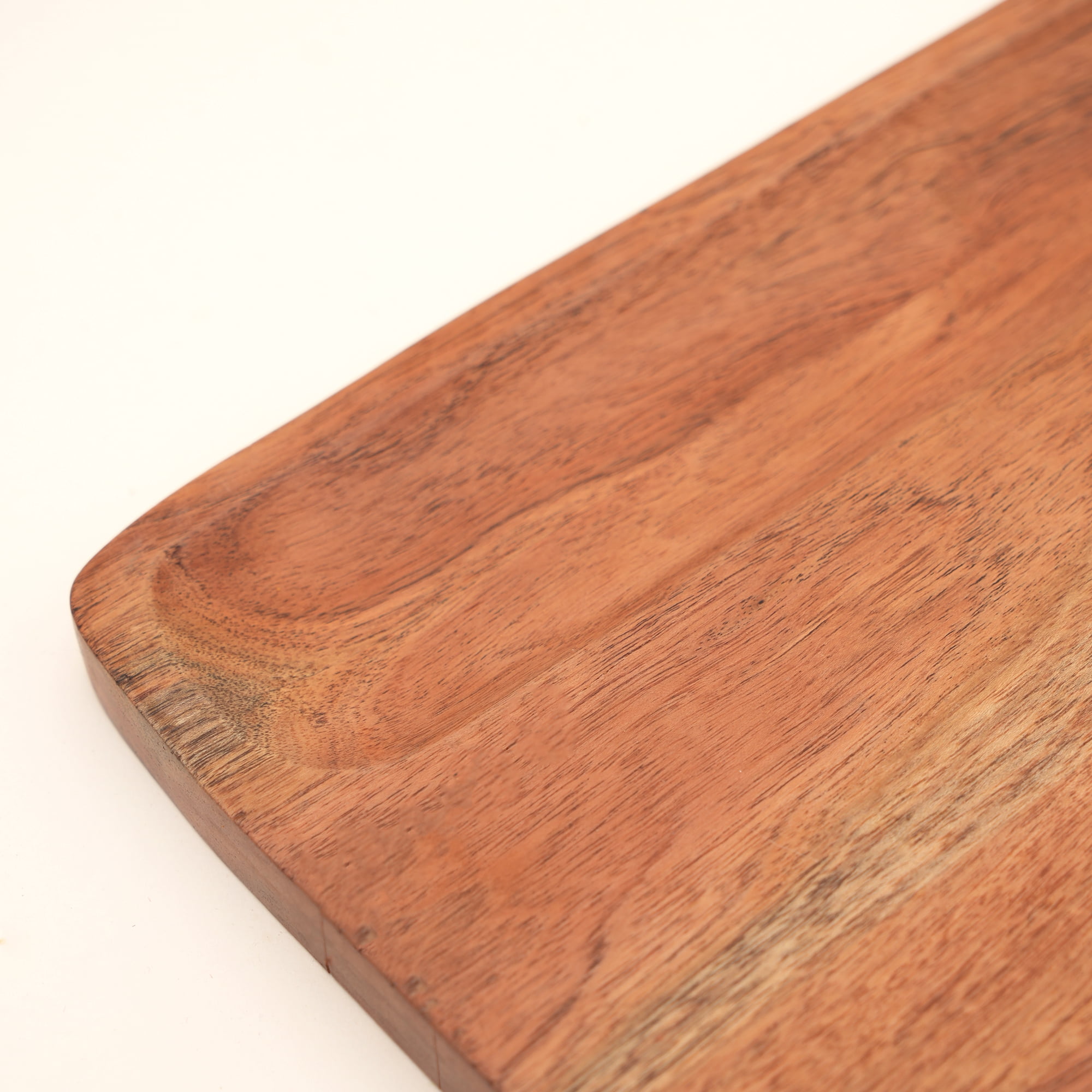 Acacia Wood Cutting Board with Handle, Handcrafted Wooden Chopping Board, Natural Finish Serving Board for Bread, Cheese, Charcuterie & Food Prep, Rectangular Paddle Board, 8 x 0.75 x 18 Inches